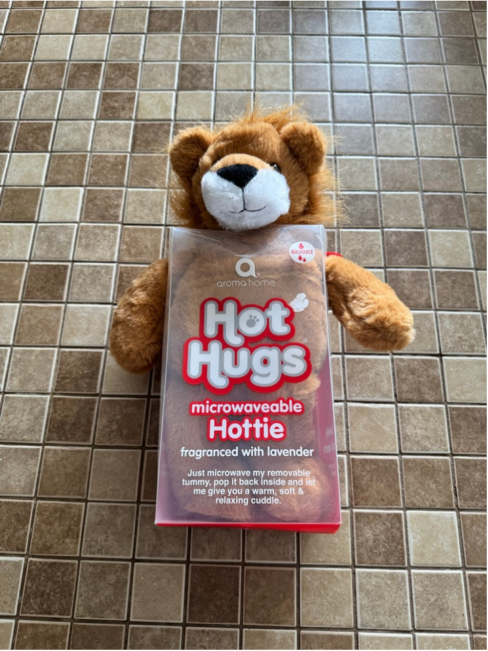 Baby Aroma Home Brown Lion Hot Hugs Microwaveable Hottie One Size